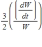 For human beings, the surface area S of the body is related to the body's weight W according to   , where k is a constant. For   , find the percent rate of change of the body's surface area in terms of the percent rate of change of the body's weight. ​ A)    B)    C)    D)    E)   