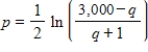 Suppose the demand function for a product is given by   where p is in hundreds of dollars and q is the number of tons. What is the elasticity of demand when the quantity demanded is 6 tons and the price is $303? Round your answer to one decimal place. ​ A) η​ ≈ 5.0 B) η​ ≈ 42.3 C) η​ ≈ 7.1 D) η​ ≈ 6.1 E) η​ ≈ 2.0