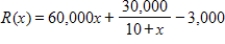 <strong>The marginal revenue for a new calculator is given by , where x represents hundreds of calculators and revenue is in dollars. Find the total revenue function for these calculators. </strong> A) B) C) D) E)