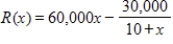 <strong>The marginal revenue for a new calculator is given by , where x represents hundreds of calculators and revenue is in dollars. Find the total revenue function for these calculators. </strong> A) B) C) D) E)