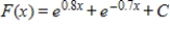 A family of functions is given below. Find the function f (x)  such that the family is given by   . Round your answer to one decimal place, if necessary. ​   ​ A)    B)    C)    D)    E)   