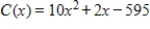<strong>If the marginal cost for a product is , and the production of 11 units results in a total cost of $687, find the total cost function C.</strong> A) B) C) D) E)