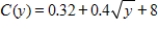 If consumption is $8 billion when disposable income is 0, and if the marginal propensity to consume is   (in billions of dollars) , find the national consumption function. If it's necessary, round your answer to two decimal places. ​ A)    B)    C)    D)    E)   