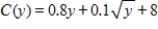 If consumption is $8 billion when disposable income is 0, and if the marginal propensity to consume is   (in billions of dollars) , find the national consumption function. If it's necessary, round your answer to two decimal places. ​ A)    B)    C)    D)    E)   