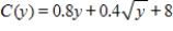If consumption is $8 billion when disposable income is 0, and if the marginal propensity to consume is   (in billions of dollars) , find the national consumption function. If it's necessary, round your answer to two decimal places. ​ A)    B)    C)    D)    E)   