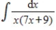 Use an integral formula to evaluate   . ​ A)    B)    C)    D)    E)   