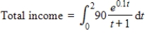 The production from a particular assembly line is considered a continuous income stream with annual rate of flow given by   (in thousands of dollars per year) . Use Simpson's Rule with n = 4 to approximate the total income to 2 decimal places over the first 2 years, given by   . ​ A) $107,619.44 B) $247,524.72 C) $63,305.55 D) $333,620.27 E) $150,667.22