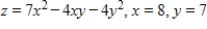 Evaluate the function at the given values of the independent variables. ​   ​ A)    B)    C)    D)    E)   