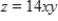 Suppose that the number of units of a good produced z is given by   , where x is the number of machines working properly and y is the average number of work hours per machine. Find the production for a week in which 9 machines are working properly and the average number of work hours per machine is 35. Round your answer to the nearest whole number. ​ A) 11,025 units B) 4,410 units C) 126 units D) 1,134 units E) 17,150 units