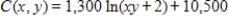 Suppose that the joint cost function for two products is   dollars. Find the marginal cost with respect to x. ​ A)    B)    C)    D)    E)   