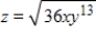 Suppose that the production function for a product is   , where x represents the number of work hours per month and y is the number of available machines. Determine the marginal productivity of x. ​ A)    B)    C)    D)    E)   