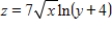 Suppose that the production function for a product is   , where x represents the number of work-hours and y represents the available capital (per week) . Find the marginal productivity of x. ​ A)    B)    C)    D)    E)   