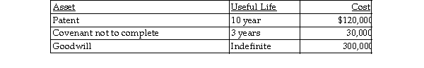 Stellar Corporation purchased all of the assets of Bellavia Company as of January 1 this year for $1 million. Included in the assets acquired are the following intangible assets:   What is Stellar's maximum amortization deduction for the year?