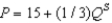 Let P represent price; let QS represent quantity supplied; and assume the equation of the supply curve is   . If 90 units of the good are produced and sold, then producer surplus amounts to $1,350.