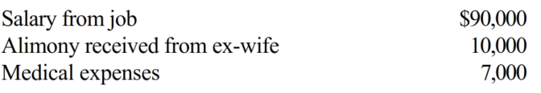 <strong>Sammy, a calendar year cash basis taxpayer who is age 66, has the following transactions in 2018: Based on this information, Sammy has:</strong> A) AGI of $90,000. B) AGI of $95,000. C) AGI of $99,500. D) Deduction for medical expenses of $0. E) None of the above.