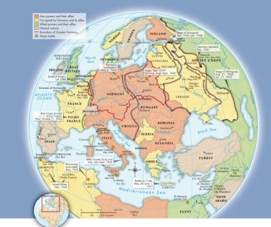 <strong>Map 27.3: World War II in Europe and Africa, 1939-1945 shows important sieges in which three cities? </strong> A)London, Berlin, and Warsaw B)Warsaw, Leningrad, and Stalingrad C)Rome, Paris, and Berlin D)Leningrad, Stalingrad, and Moscow