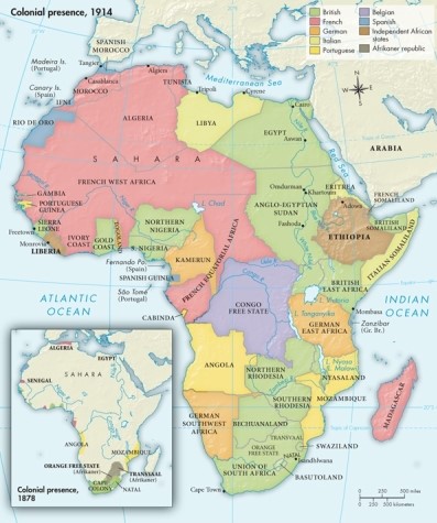 According to Map 24.2: The Partition of Africa, which European states acquired their first colonies after 1878?   A) Germany, Great Britain, and Spain B) Belgium, Germany, and Italy C) France, Portugal, and Spain D) Great Britain, Italy, and Spain