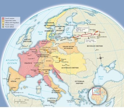 <strong>On Map 19.2: Napoleonic Europe in 1812, which states are not allied with Napoleon? </strong> A)Great Britain, Portugal, the Kingdom of Italy, and Russia B)The Austrian Empire and the Kingdom of Norway and Denmark C)Great Britain, Portugal, the Kingdom of Sicily, the Ottoman Empire, and Russia D)Great Britain, the Confederation of the Rhine, Prussia, and Russia