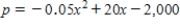 ​The profit (in dollars) from selling x units of calculus textbooks is given by   Find the marginal profit when   Round your answer to two decimal places. ​ A)  ​$35.00 B)  ​$20.00 C)  ​$5.00 D)  ​$-125.00 E)  ​$-130.05