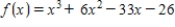​Find the second derivative for the function   and solve the equation   ​ A)  ​-2 B)  ​1 C)  ​0 D)  ​26 E)  ​33