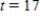 The number of people who donated to a certain organization between 1975 and 1992 can be modeled by the equation   donors,where t is the number of years after 1975.Find the inflection point(s) from   through   ,if any exist. ​ A)  There are no inflection points from   B)  There is one inflection point at   C)  There are inflection points at   D)  There is one inflection point at   E)  There are inflection points at   ,   ,  