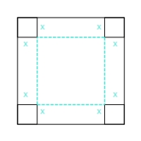 ​Volume.A rectangular box with a square base is to be formed from a square piece of metal with 54-inch sides.If a square piece with side x is cut from each corner of the metal and the sides are folded up to form an open box,the volume of the box is   What value of x will maximize the volume of the box? ​   ​ A)  ​27 B)  ​2 C)  ​9 D)  ​14 E)  ​1