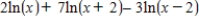 ​Write the expression   as the logarithm of a single quantity. A)  ​   B)  ​   C)  ​   D)  ​   E)  ​  