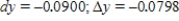 ​Compare dy and Δy for   at ​x​ = 1 with dx = -0.01.Give your answers to four decimal places. ​ A)  ​   B)  ​   C)  ​   D)  ​   E)  ​  