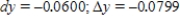 ​Compare dy and Δy for   at ​x​ = 1 with dx = -0.01.Give your answers to four decimal places. ​ A)  ​   B)  ​   C)  ​   D)  ​   E)  ​  