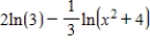 ​Write the expression   as the logarithm of a single quantity. A)  ​   B)  ​   C)  ​   D)  ​   E)  ​  