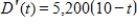 The rate of depreciation of a building is given by   dollars per year,   Use the definite integral to find the total depreciation over the first 10 years. ​ A)  $260,000 B)  $26,000 C)  $130,000 D)  $13,487 E)  $520,000