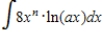 Use integration by parts to find the integral below. ​   ,(   ,   )  ​ A)    B)    C)    D)    E)   