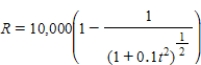 <strong>The revenue (in dollars per year)for a new product is modeled by where t the time in years.Estimate the total revenue from sales of the product over its first 3 years on the market.Round your answer to nearest dollar. </strong> A) $6,579 B) $3,291 C) $10,821 D) $15,830 E) $1,138