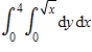 Sketch the region R whose area is given by the following double integral. ​   ​ A)  ​   B)  ​   C)  ​   D)  ​   E)  ​  