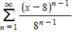 ​Find the radius of convergence of the power series. ​   ​ ​ A)  ​-8 B)  ​1 C)  ​8 D)  ​-1 E)  ​0
