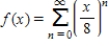 ​Find the radius of convergence of   where   ​ A)  ​1 B)  ​∞ C)  ​   D)  ​8 E)  ​16