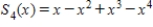 ​Find the Taylor polynomials (centred at zero) of degree (a) 1,(b) 2,(c) 3,and (d) 4. ​   ​ A)  ​   ,   ,   ,   B)    ,   ,   ,   C)  ​​   ,   ,   ,   D)    ,   ,   ,   E)  ​​   ,   ,   ,  