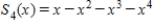 ​Find the Taylor polynomials (centred at zero) of degree (a) 1,(b) 2,(c) 3,and (d) 4. ​   ​ A)  ​   ,   ,   ,   B)    ,   ,   ,   C)  ​​   ,   ,   ,   D)    ,   ,   ,   E)  ​​   ,   ,   ,  