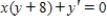 ​Use the initial condition to find the particular solution of the differential equation. ​   ,   when   ​ A)  ​   B)  ​   C)  ​   D)  ​   E)  ​  