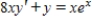 ​Write the first-order linear differential equation in standard form. ​ ​   ​ A)  ​       B)  ​       C)  ​       D)  ​       E)  ​      
