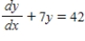 ​Find the general solution of the first-order linear differential equation. ​ ​   ​ A)  ​   B)  ​   C)  ​   D)  ​   E)  ​  