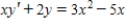 Find the particular solution that satisfies the initial condition.   ; Initial Condition:   when   ​ A)  ​   B)  ​   C)  ​   D)  ​   E)  ​  