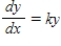 Assume that the rate of change in y is proportional to ​y.Solve the resulting differential equation   and find the particular solution that passes through the points   ,   ​ A)  ​   B)  ​   ​ C)  ​   D)  ​   E)  ​  
