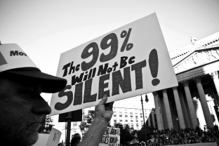 The Occupy Wall Street movement was able to gain support by focusing on inequality with the motto  We are the 99 percent  and combining physical and virtual elements of their protest. What is this is an example of?   A)  subversive action B)  civil society organization C)  social rationale D)  framing process
