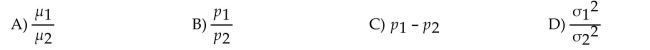 Which of the following represents the ratio of variances?