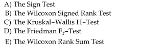 Fifteen SmartCars were randomly selected and the highway mileage of each was noted. It was desired to determine if the median miles per gallon of all SmartCars exceeded 35 miles per gallon. What type of nonparametric analysis should be used?