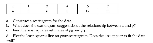 Consider the following pairs of measurements: