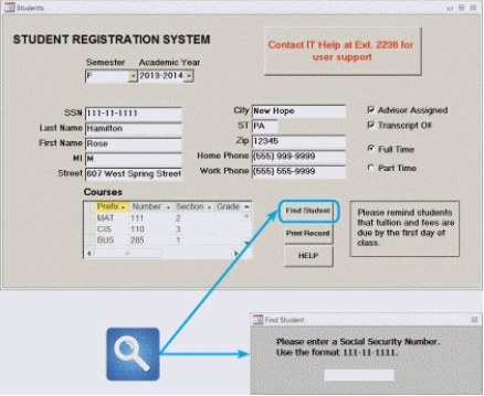   -In a data entry screen, such as that shown in the accompanying figure, a(n)  _____ is a control feature used to initiate an action such as printing a form or requesting help. A)  command button B)  option button C)  toggle button D)  help button