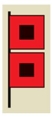 The flag in this figure represents warning for an incoming tsunami wave.   