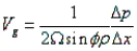 Given the equation for geostrophic wind is   , which of the following will increase the wind speed? A) increasing the value of the pressure(   )  B) increasing the angular spin of the Earth (   )  C) decreasing the value of the pressure difference(   )  D) decreasing the value of the latitudinal factor (sin   ) 